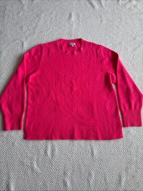 J. Crew Hot Pink Sweater in Extra Soft Yarn Wool Blend Sz XXL